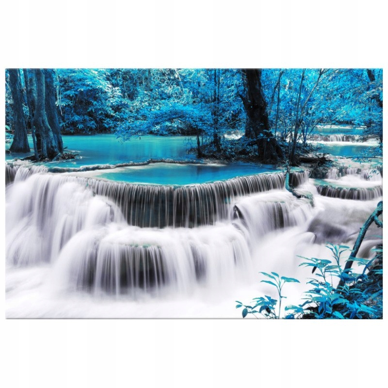 

Wodospad Dong Pee Sua blue 120x80cm foto-obraz na
