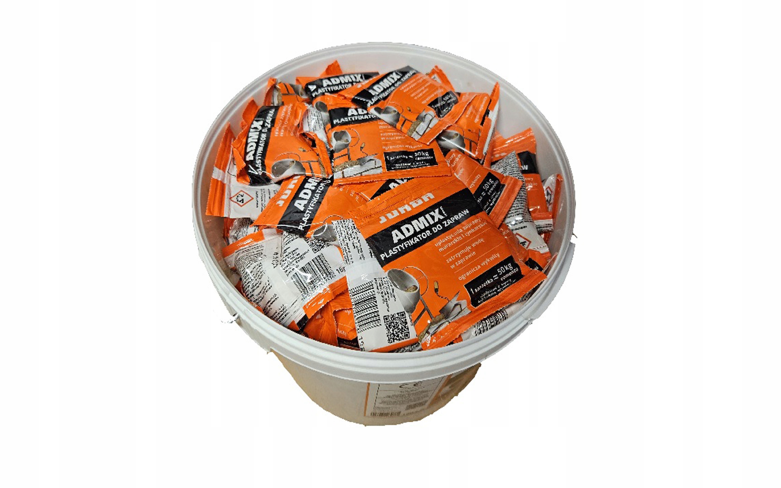 Plastyfikator do Betonu w Saszetkach 150szt Wiadro Waga 2.4 kg