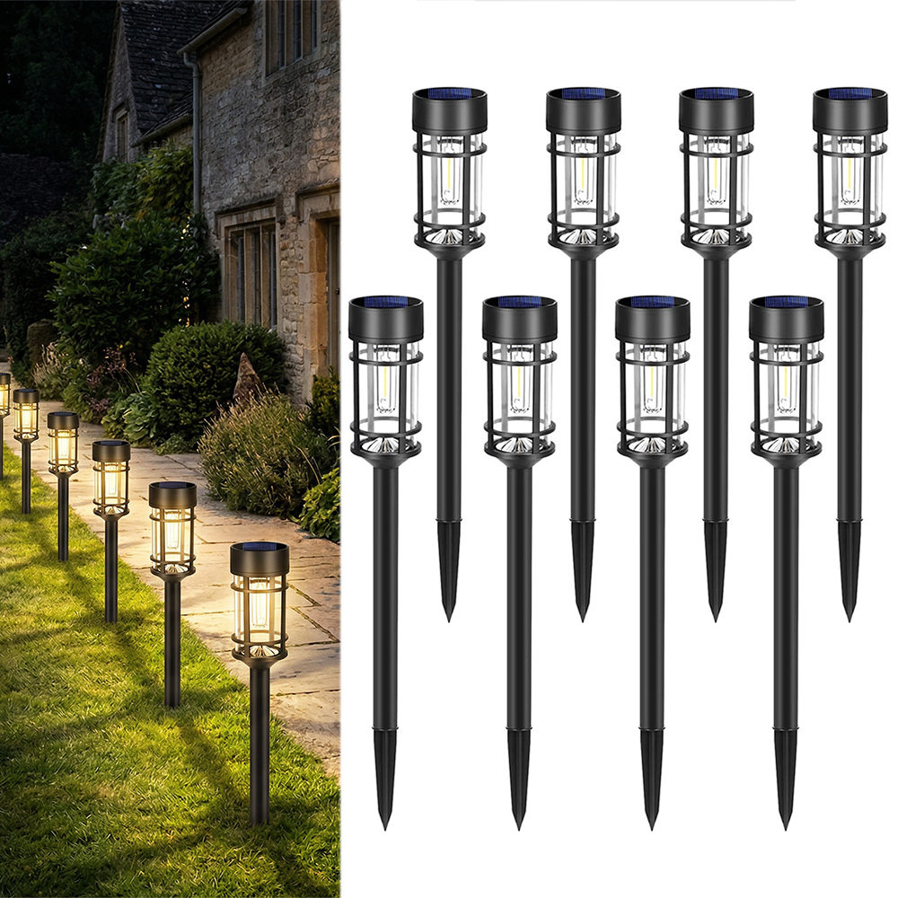 8 x Solární Lampa Led Zahradní Zapichovací Sloupek Led Solární Zahradní Lampa