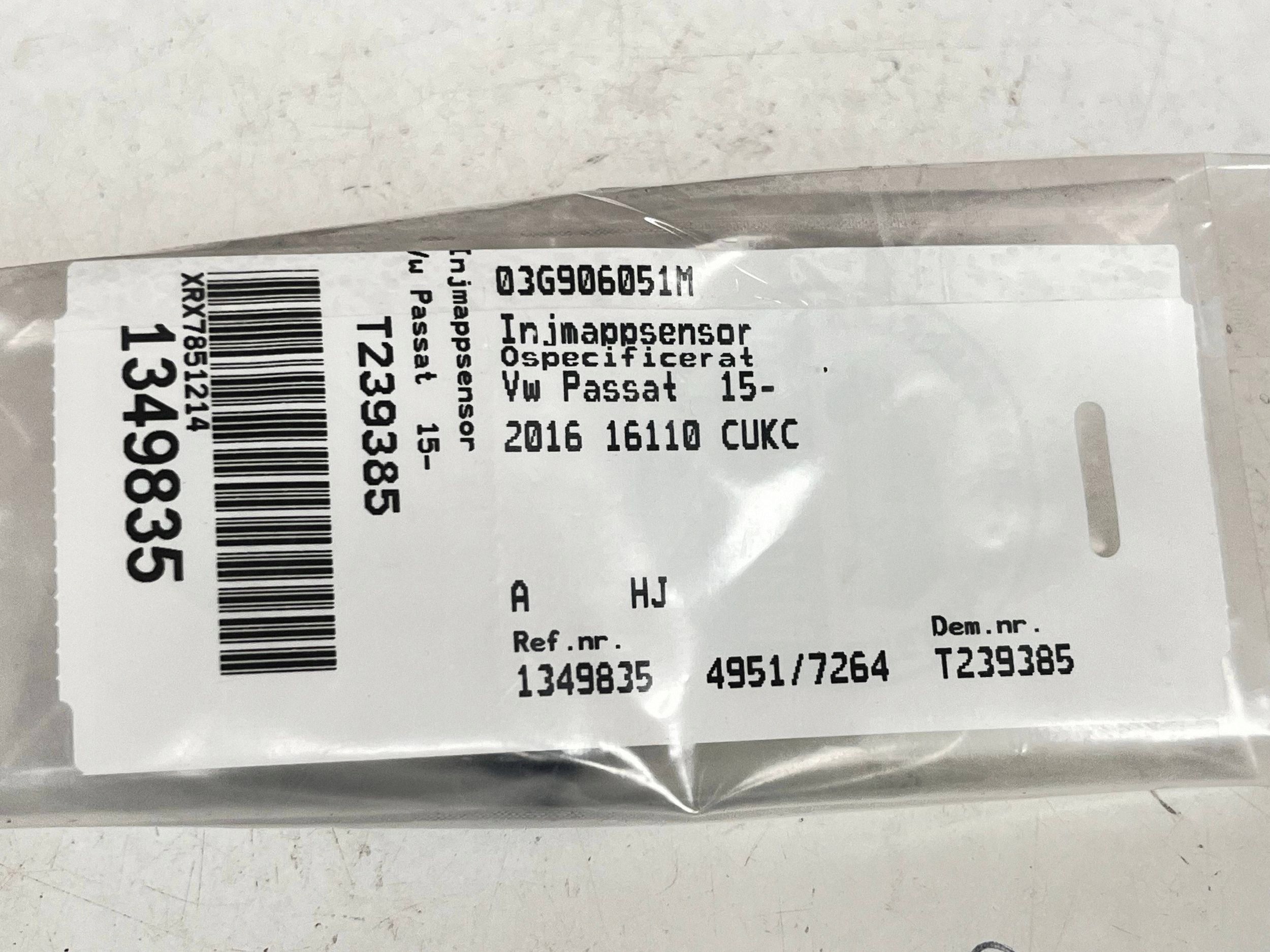 sensor MAP VOLKSWAGEN TRANSPORTER - CARAVELLE T5 03G906051M @A