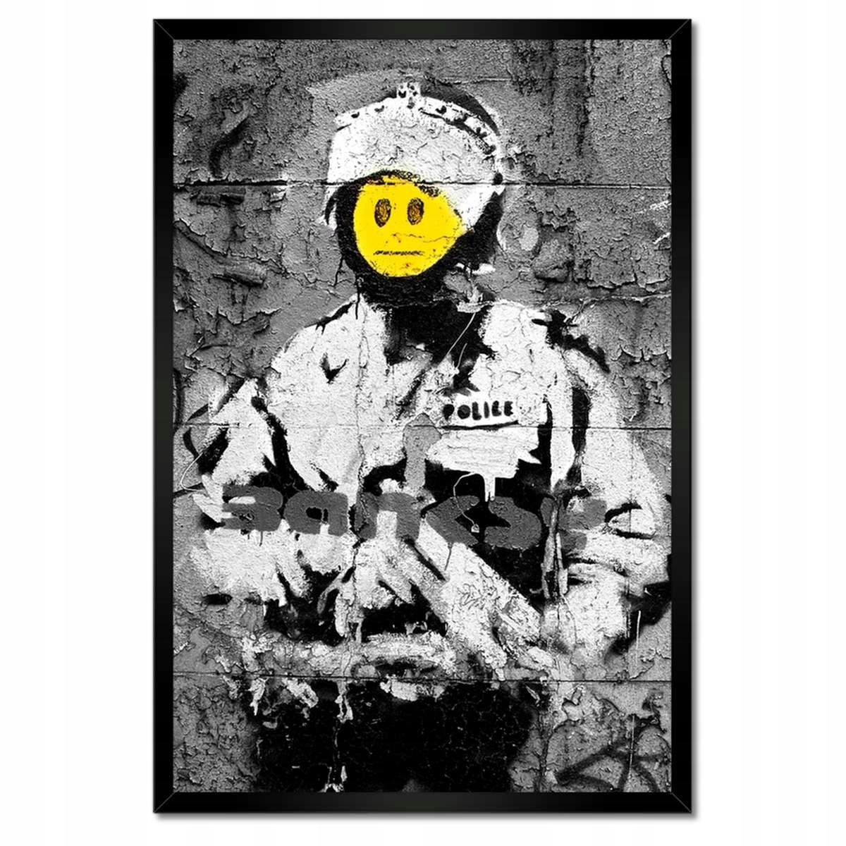 Plakáty v rámu 40x60 Banksy Smajlík Emotka