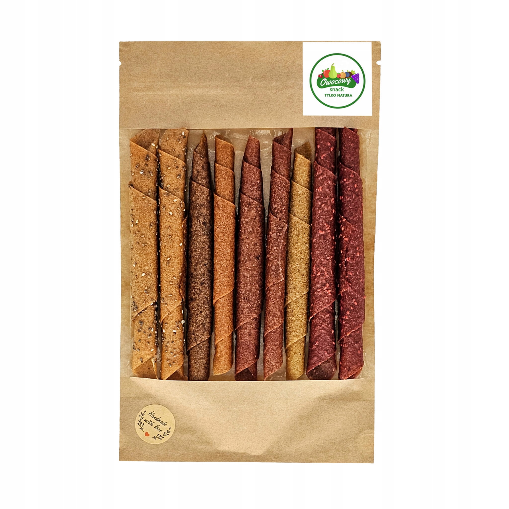 PRZEKĄSKI OWOCOWE MIX 5 SMAKÓW przekąska owocowa bez cukru 100 g ECOSNACKS