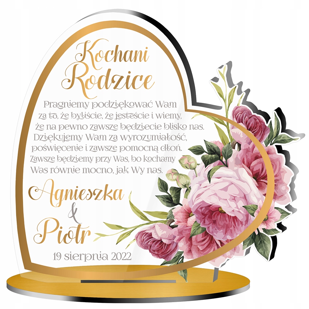 

Podziękowanie Dla Rodziców Na Ślub Wesele Prezent