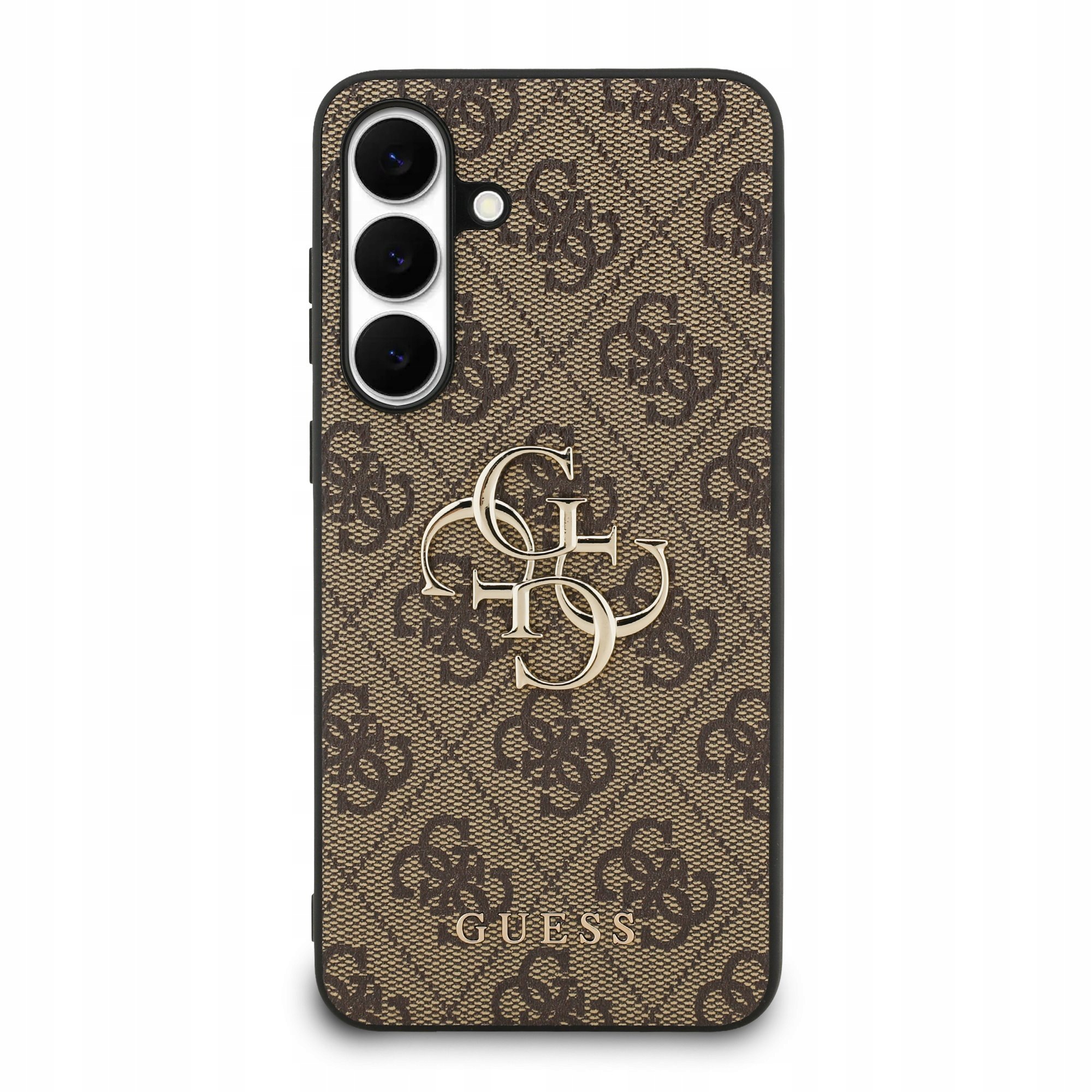 Etui Guess Pu 4g Z Metalowym Logo Do Samsunga Galaxy S25 Fe, Brązowe