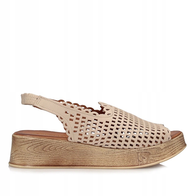 Stylové dámské sandály na platformě T.Sokolski Mir L25-724 Beige