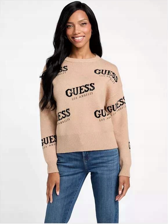Guess dámský svetr Cateryn s kamínky béžový M