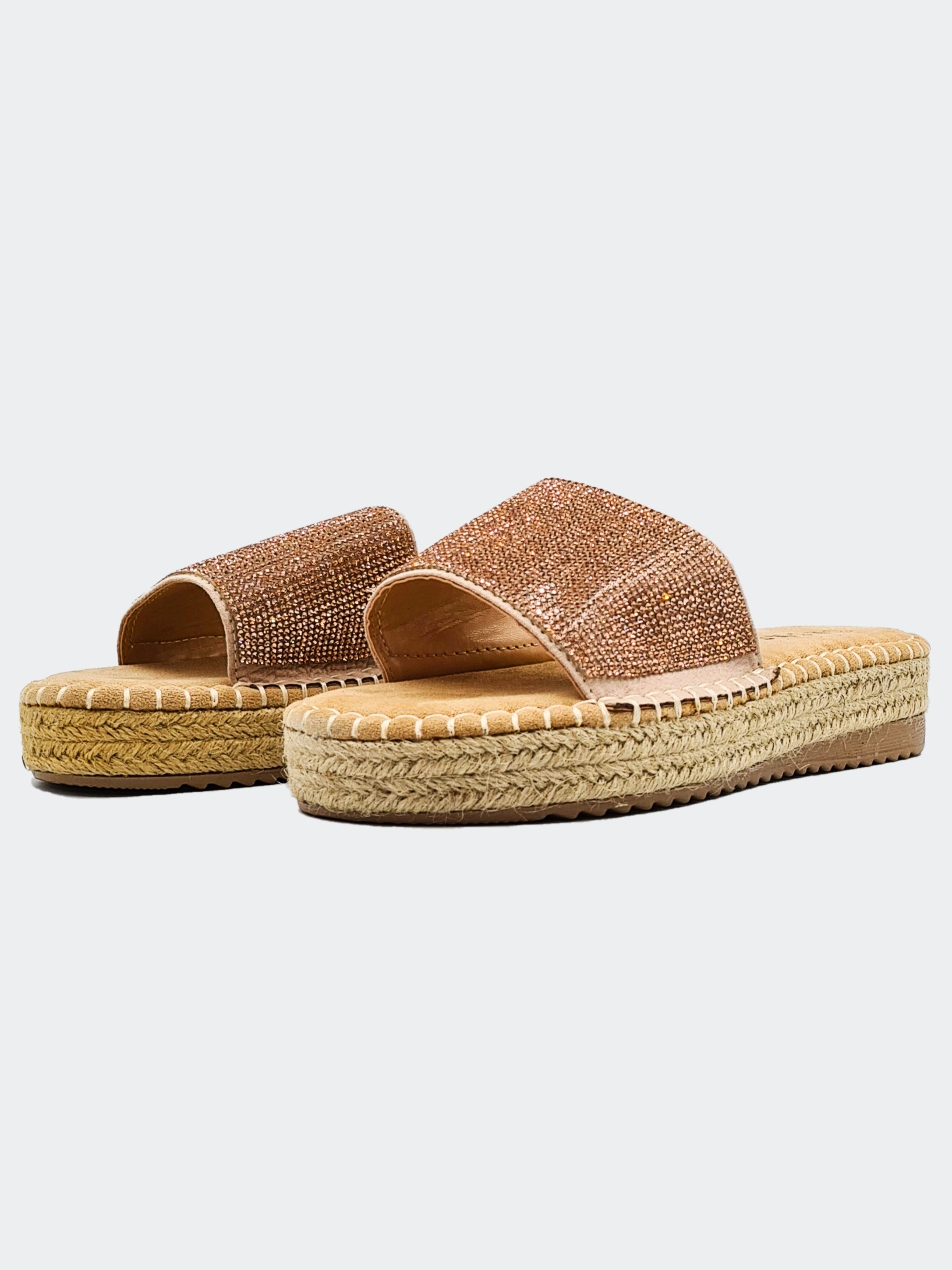 Klapki Damskie Wysokie z Cekinami Szampańskie 38 Oryginalne opakowanie producenta pudełko