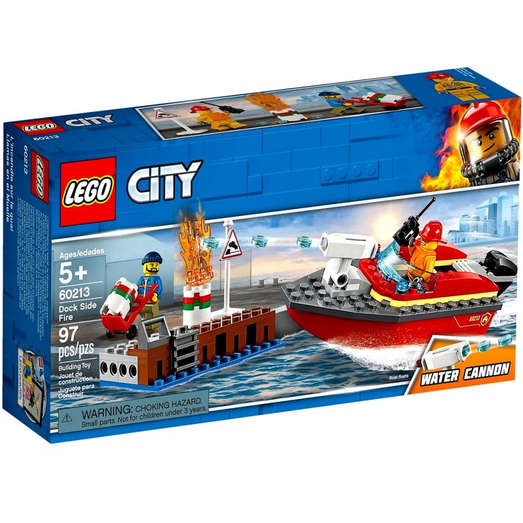Sada Lego City 60213 Vodní Hasiči Požár V Docích