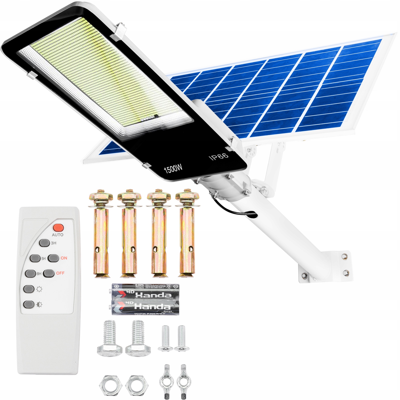 

Lampa Solarna Led 1500W Mocna Uliczna Z Pilotem