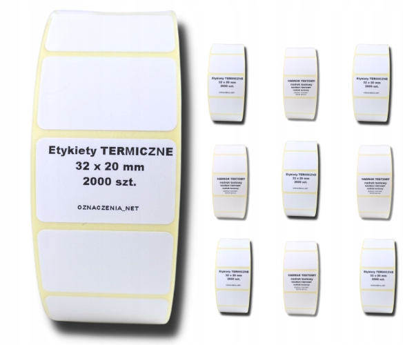 

etykiety termiczne 32x20 naklejki do Zebry 10 rol