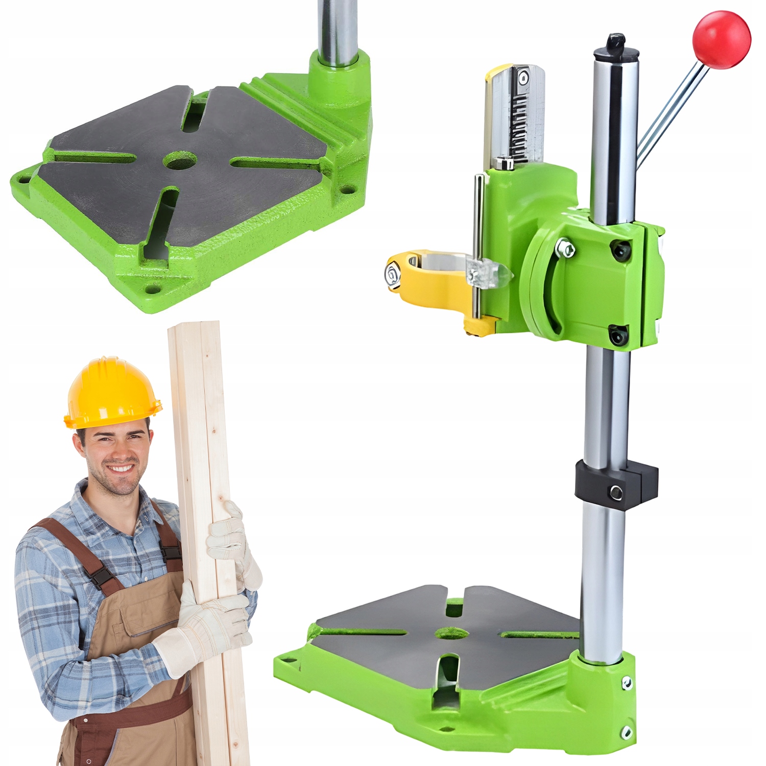 Stojan Pro Vrtačku Vrtání 0-90° 60 mm 3x Stabilní Adaptér