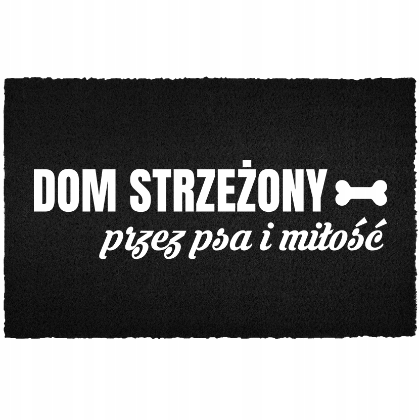 Vstupní Rohožka 40X60 Černá Kokosová Pod Dveře Zábavný Hlídaný Dům