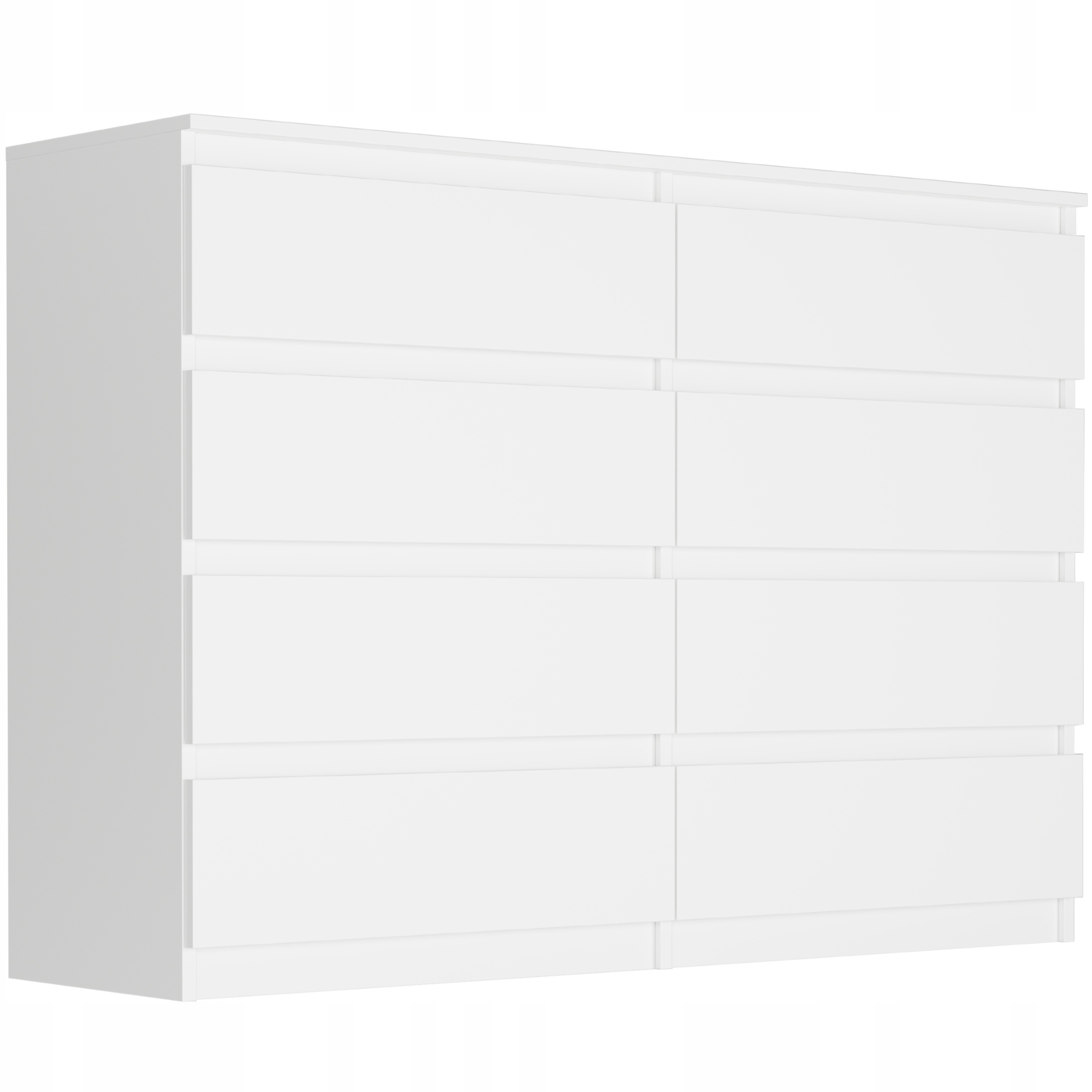 Moderní Komoda 140 CM Skříňka S 8 Zásuvkami Bílá Pl R-140-S8