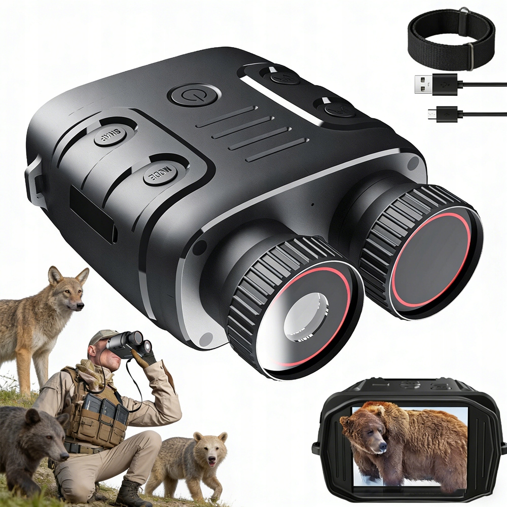 Infračervený Dalekohled Pro Noční Vidění 1080P 10X Ir 800M 2.4PALCOVÝ Displej