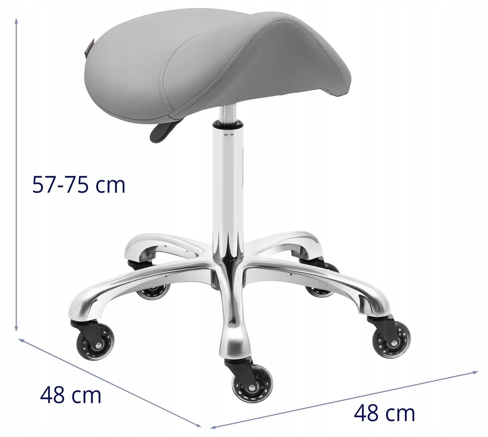Taboret kosmetyczny krzesło siodłowe 57-75cm Physa YORK DARK GRAY 10040599