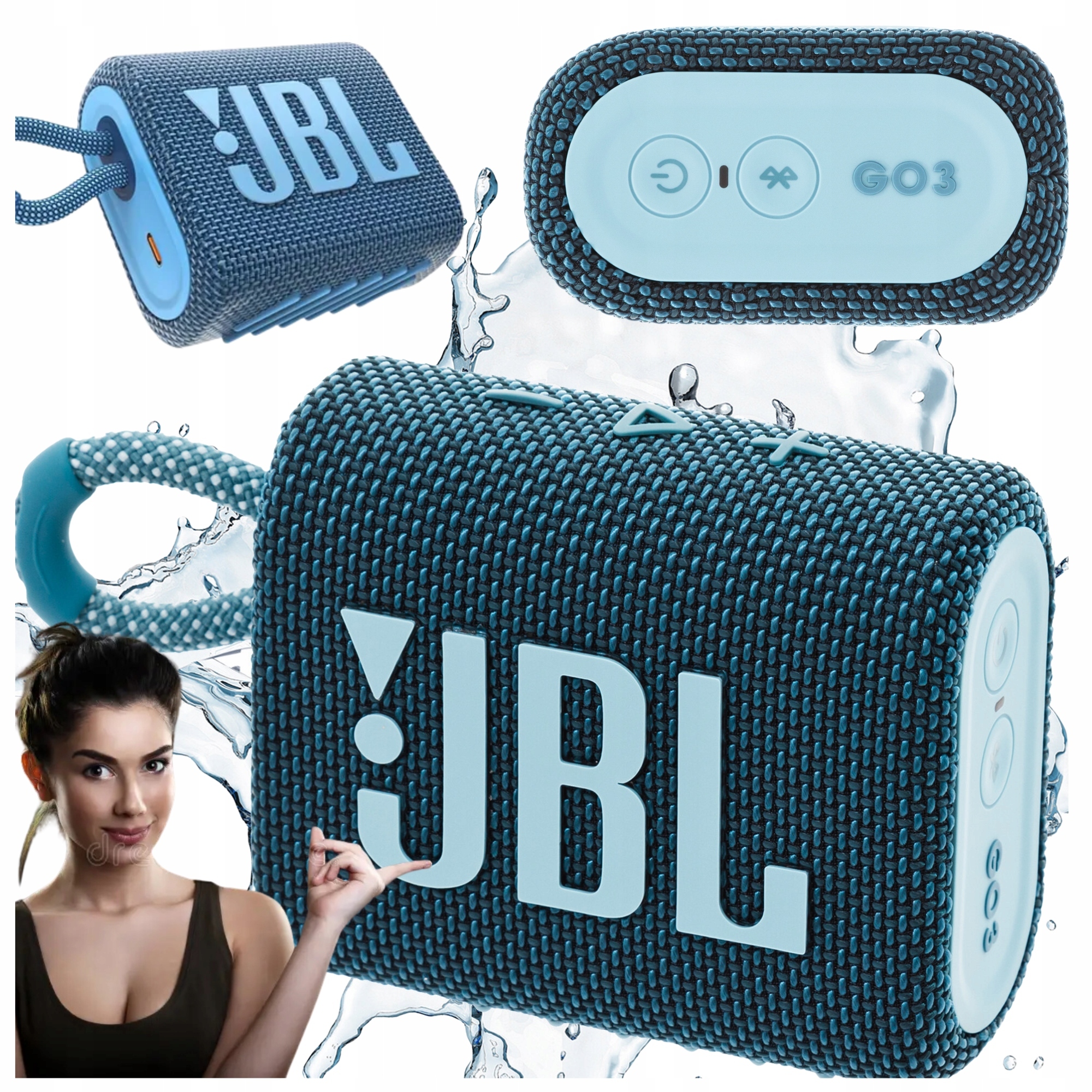 Originální přenosný reproduktor Jbl Go 3 modrý 4,2 W