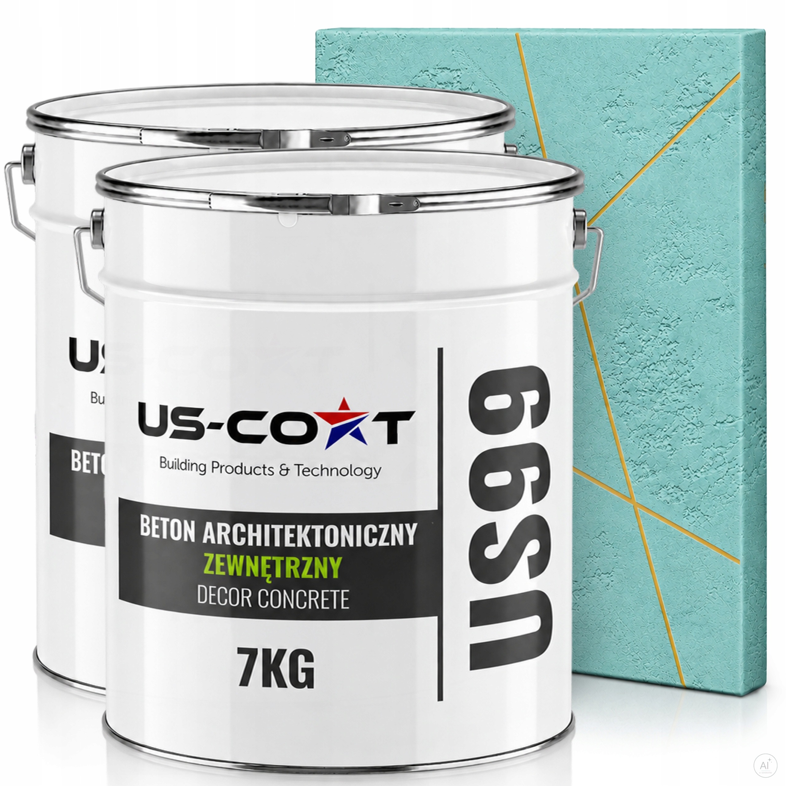 Fasádní Omítka S Betonu 2x7KG Tyrkysová H1441 Hotová Hmota Zeď