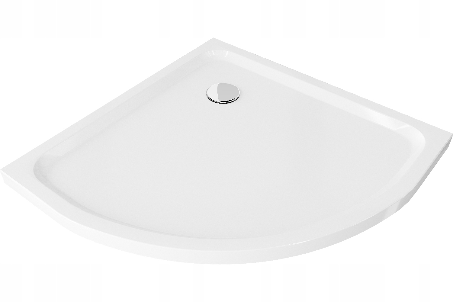 MEXEN SLIM BRODZIK PÓŁOKRĄGŁY 70 x 70 + SYFON