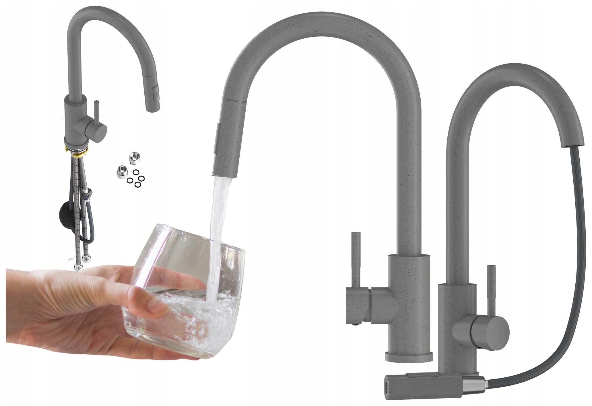 Kuchyňská Baterie Vytahovací Sprcha Šedá Kuchyňská Baterie Ocelová Loseto