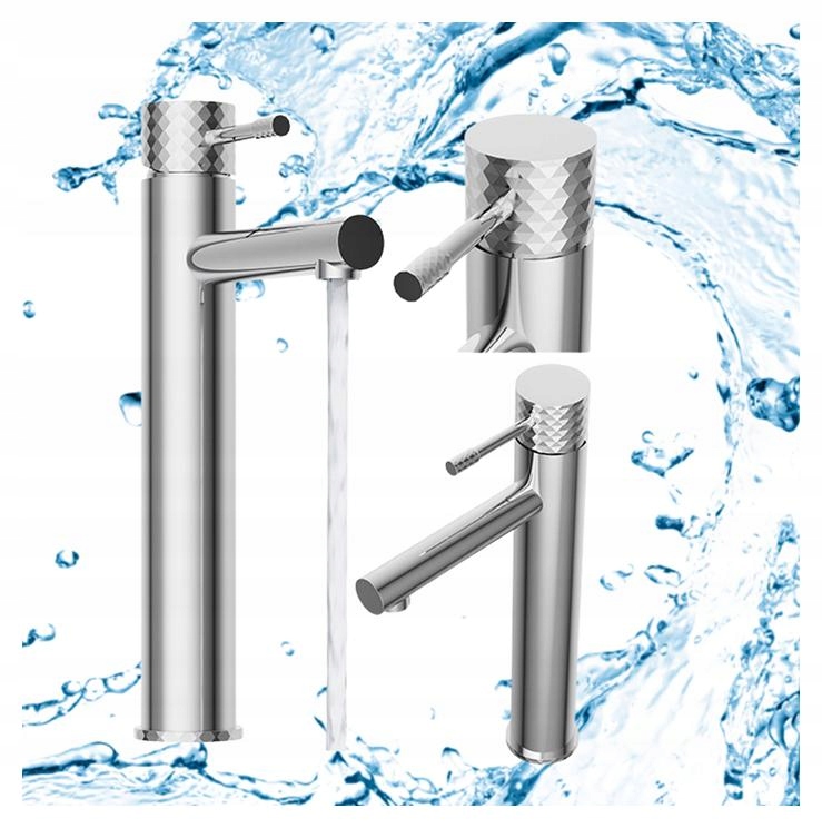 Umývadlová batéria jednopáková, vysoká, stojaca do kúpeľne, chróm Glami