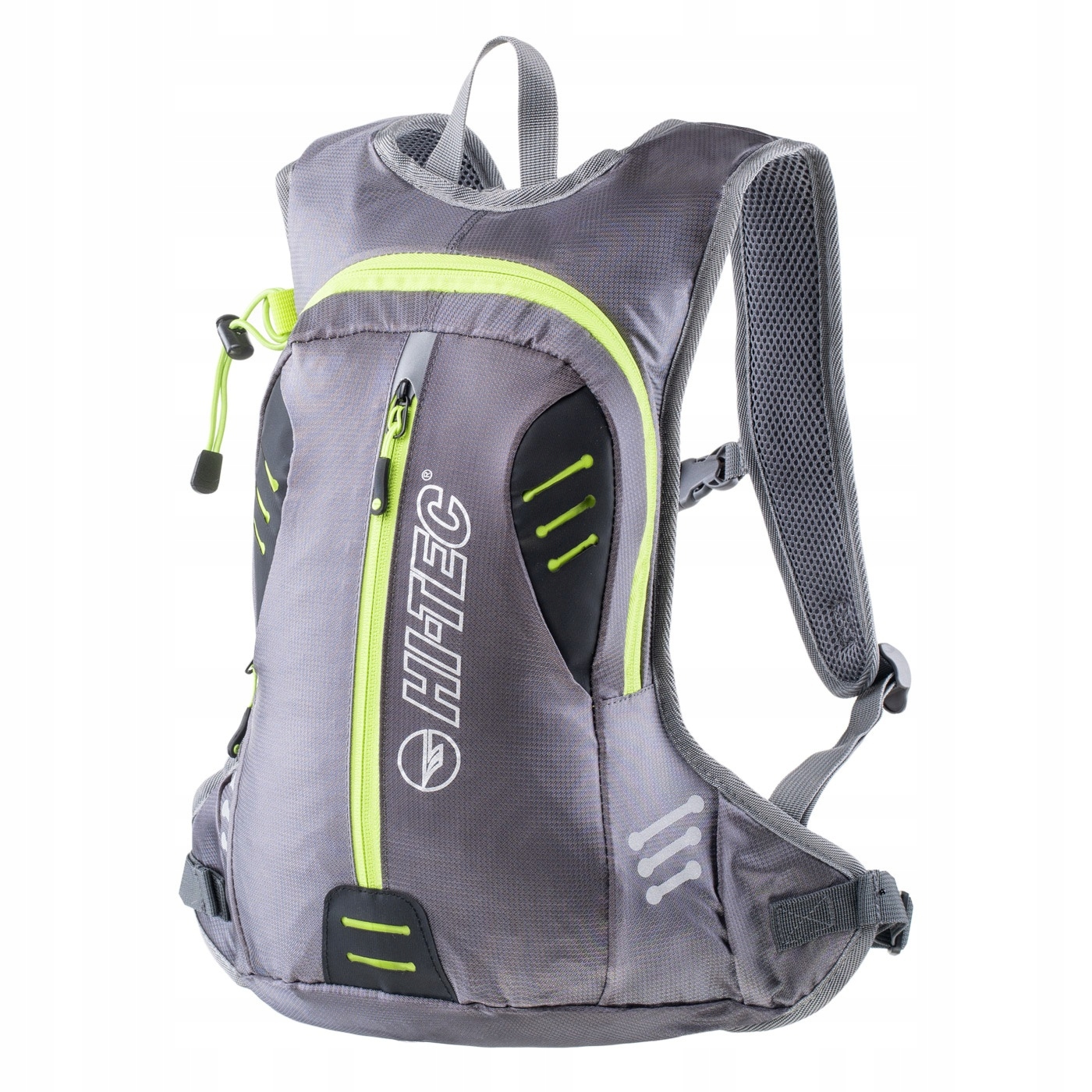 Plecak turystyczny na rower do biegania Hi-tec Ivo Grey/Lime
