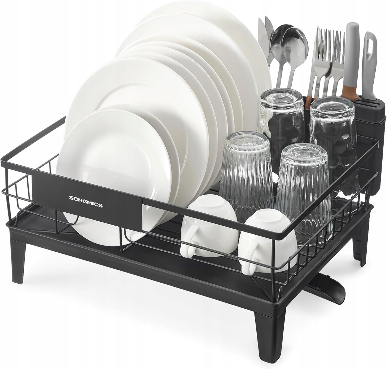 Levně Odkapávač Odkapávač Na Nádobí Stojící Velká Na Dřez Nerezová Jednopatrová