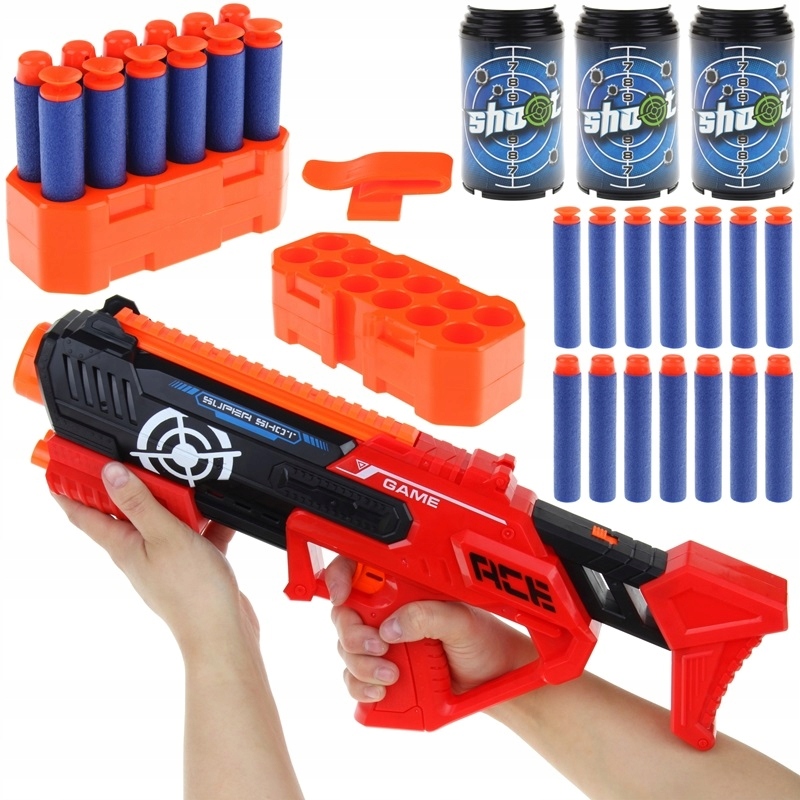 

Pistolet Nerf Naboje Wyrzutnia Karabin Cel Puszki