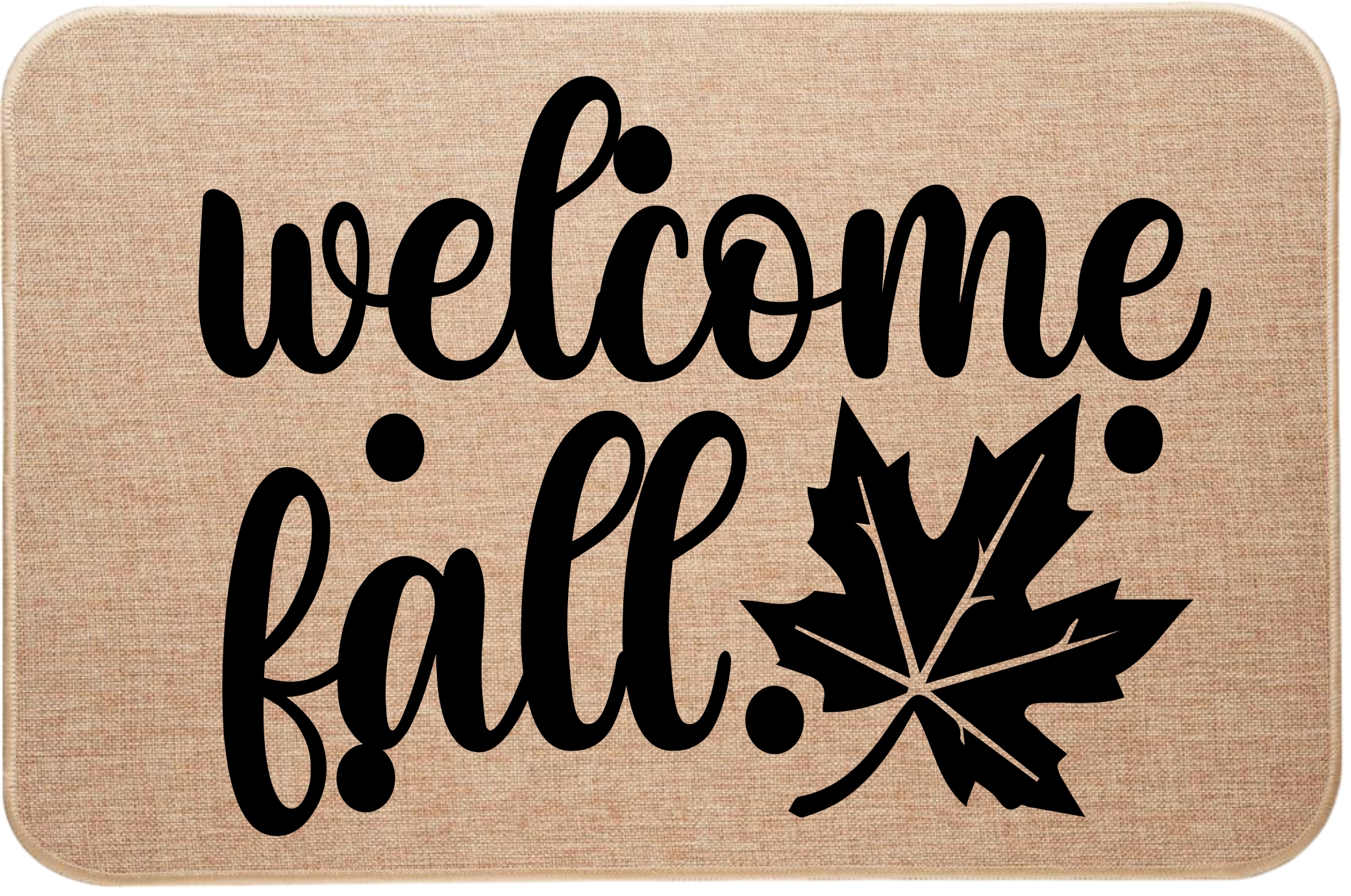 Vstupní rohožka z lnu Podzimní vibe Hello Fall Ahoj podzim