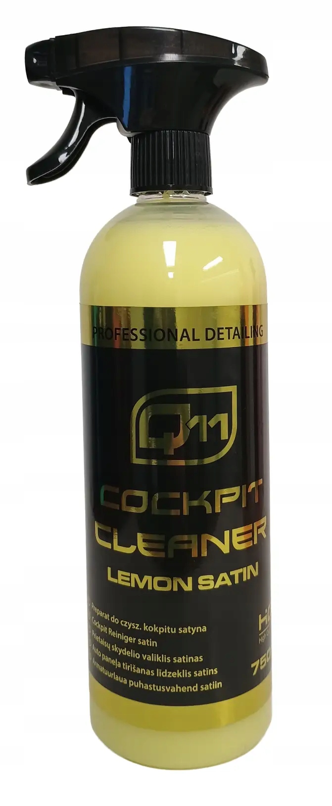 Q11 Preparat do czyszczenia kokpitu Lemon 750 ml satyna atomizer płyn