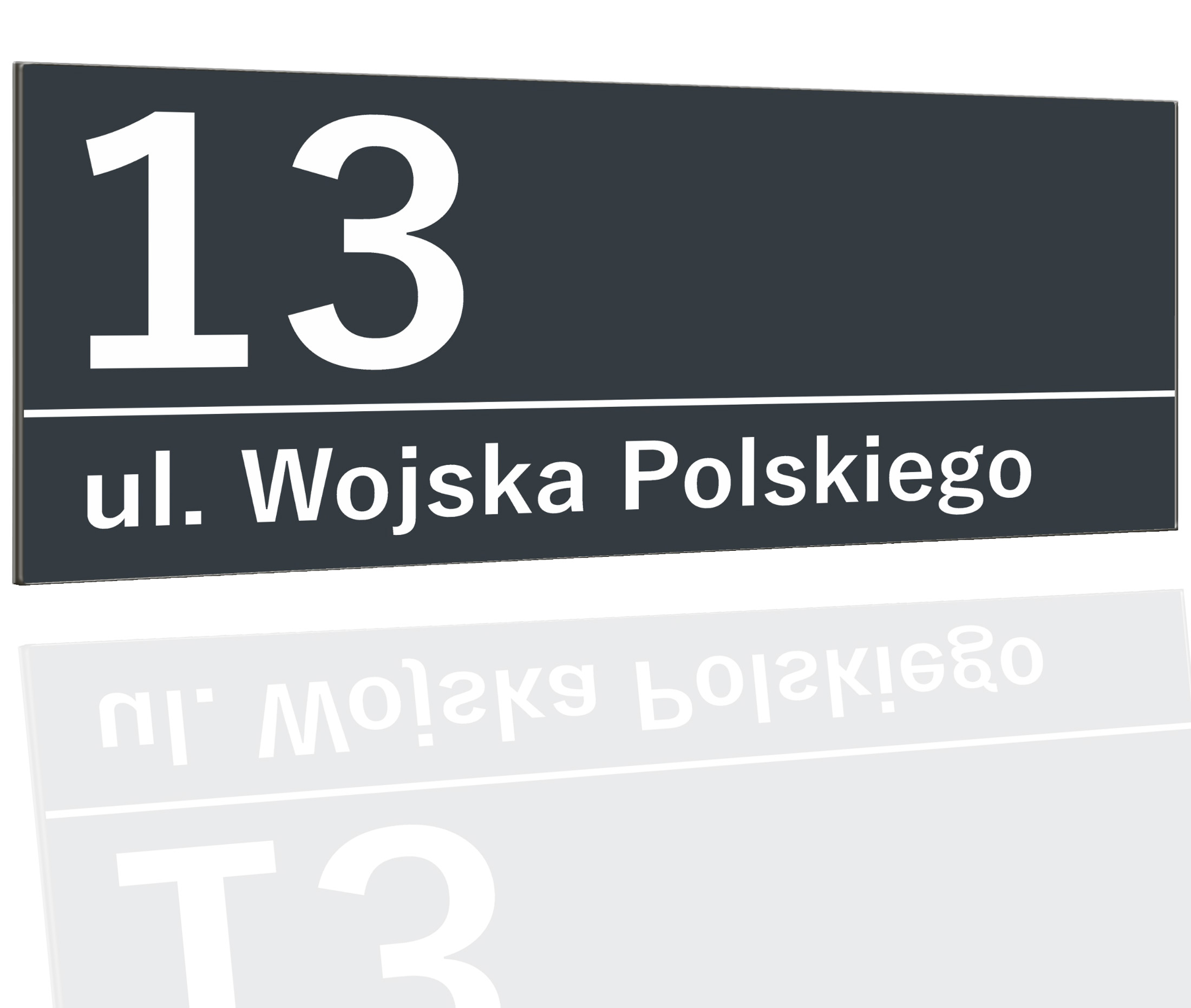 

Tabliczka Adresowa Antracyt 45x20 ulica Numer domu