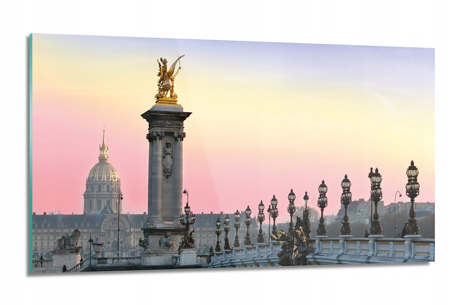 sklenená doska Most Paríž večer s fotografiou 120x60