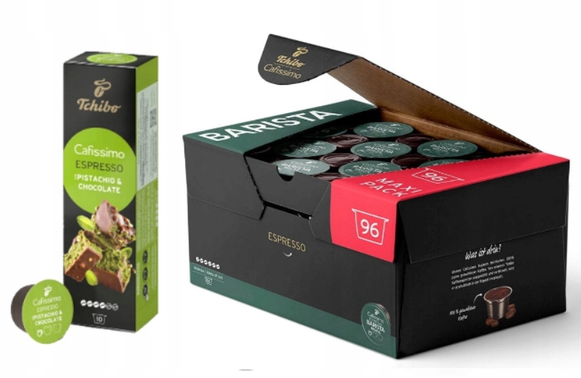 Levně Tchibo Cafissimo Espresso Brasil 96 kapslí Pistachio & Chocolate 10 kapslí