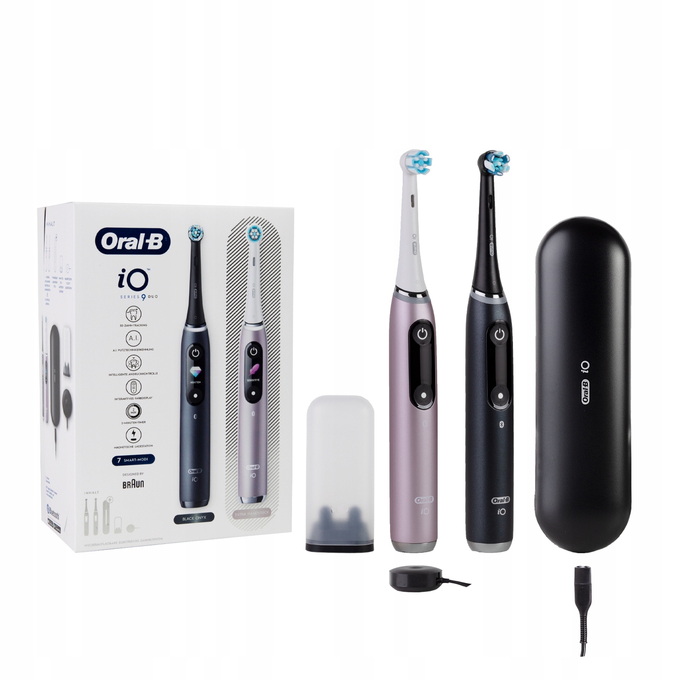 Szczoteczka elektryczna magnetyczna Oral-B iO 9 DuoPack Black Rose dwupak