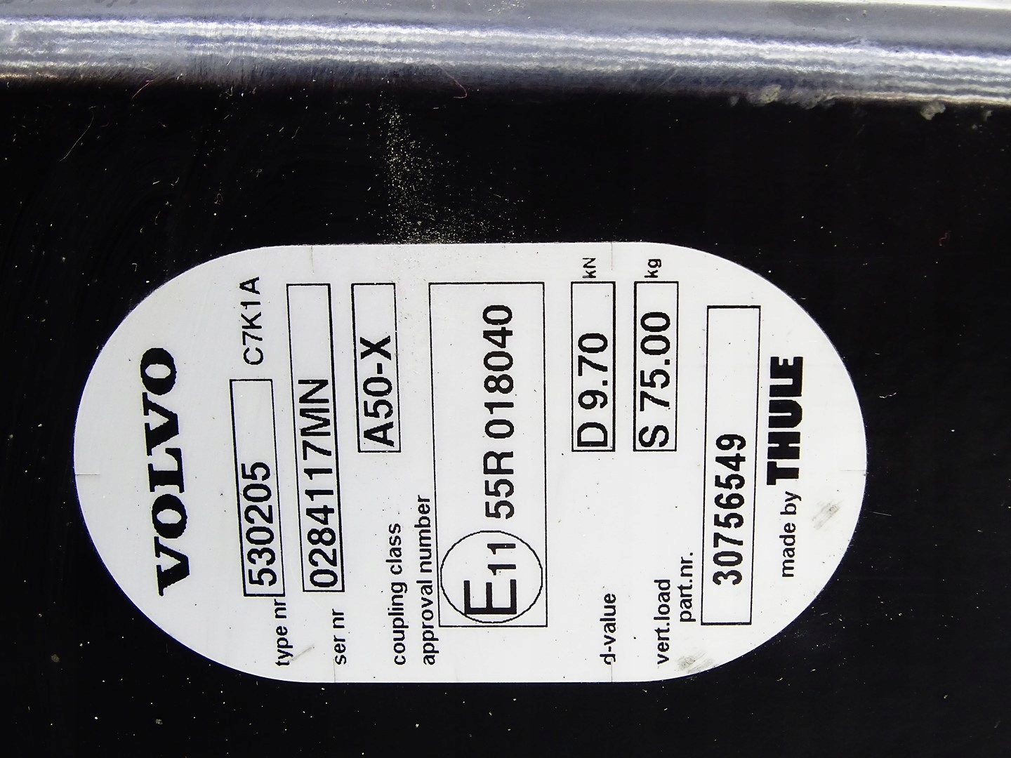 tow sider rear part rear VOLVO V40 II 30756548
