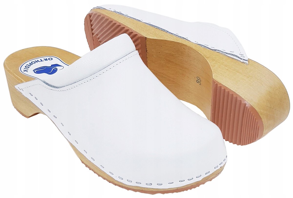 Drewniaki Chodaki Medyczne + Miękkie Podbicie *38* Marka Halskór