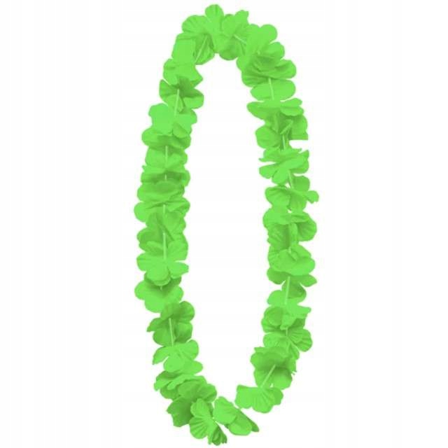 NASZYJNIK hawajski KWIATY zielone ALOHA party