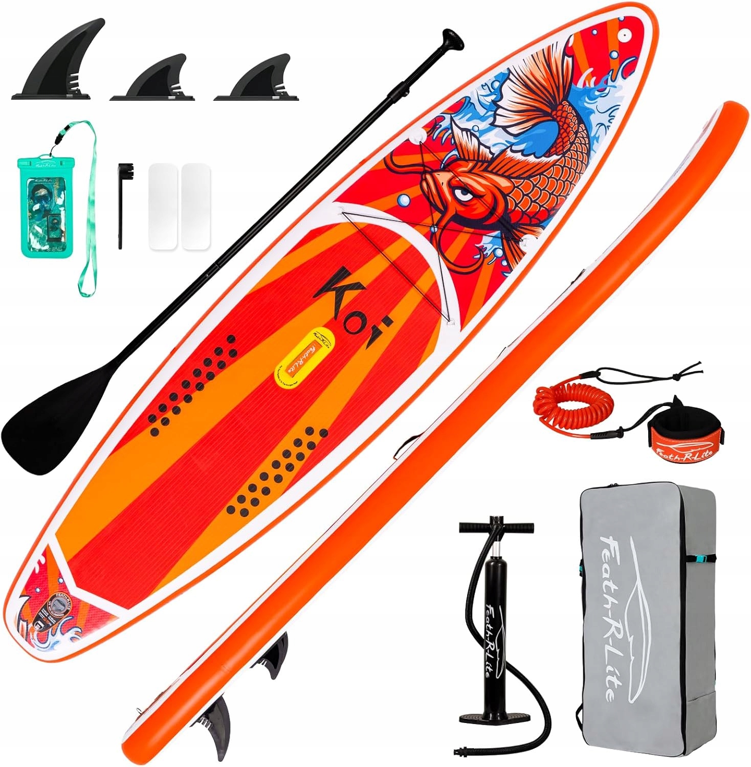 Dmuchana Pompowana Deska Sup Do Pływania 350 CM Paddle Board Wiosło Pompka