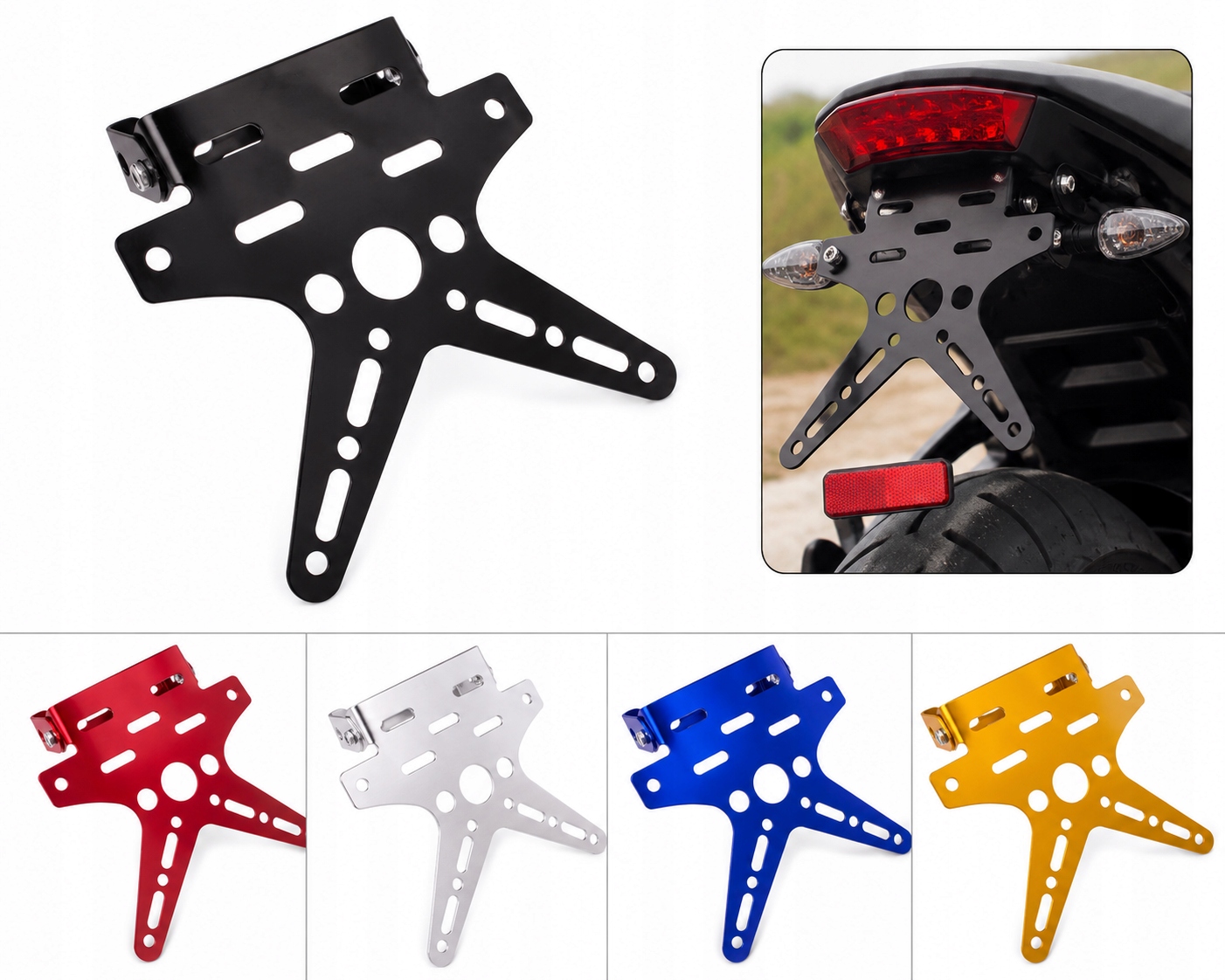 Ramka uchwyt mocowanie Tablicy Rejestracyjnej Motocykl Quad Atv