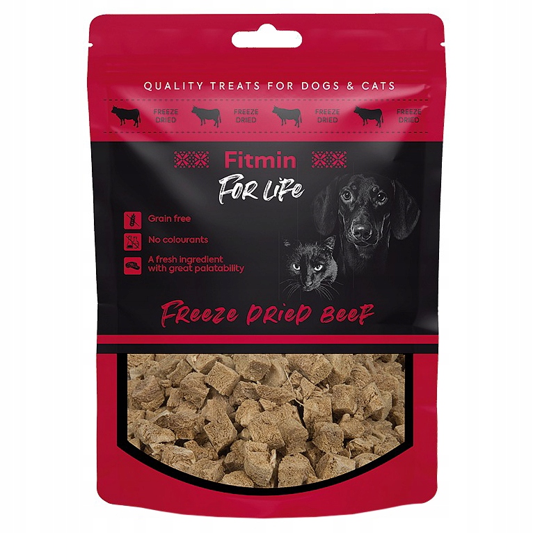Levně 4X Fitmin DogCat Lyofilizované hovězí maso 30g