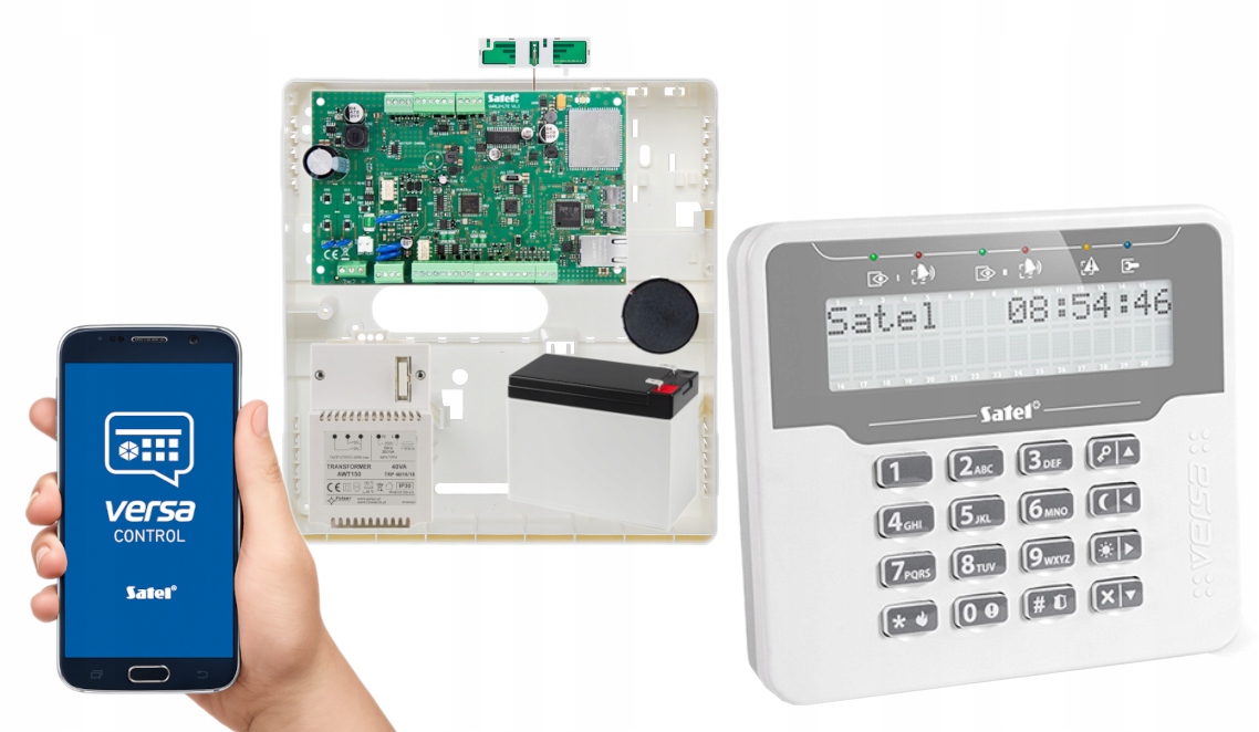 Satel Versa Plus Lte System Alarmowy Panel LCD Gsm Lte Sms Aplikacja