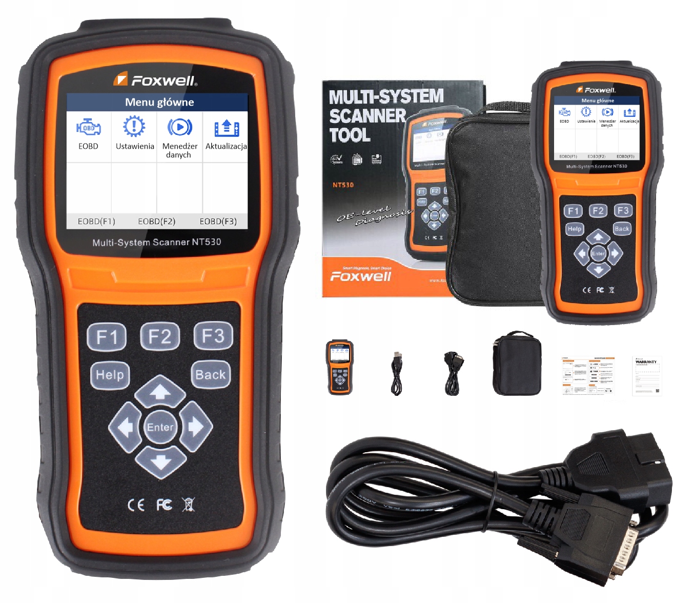 INTERFEJS SKANER DIAGNOSTYCZNY FOXWELL NT530PRO PL EAN (GTIN) 6937357308937