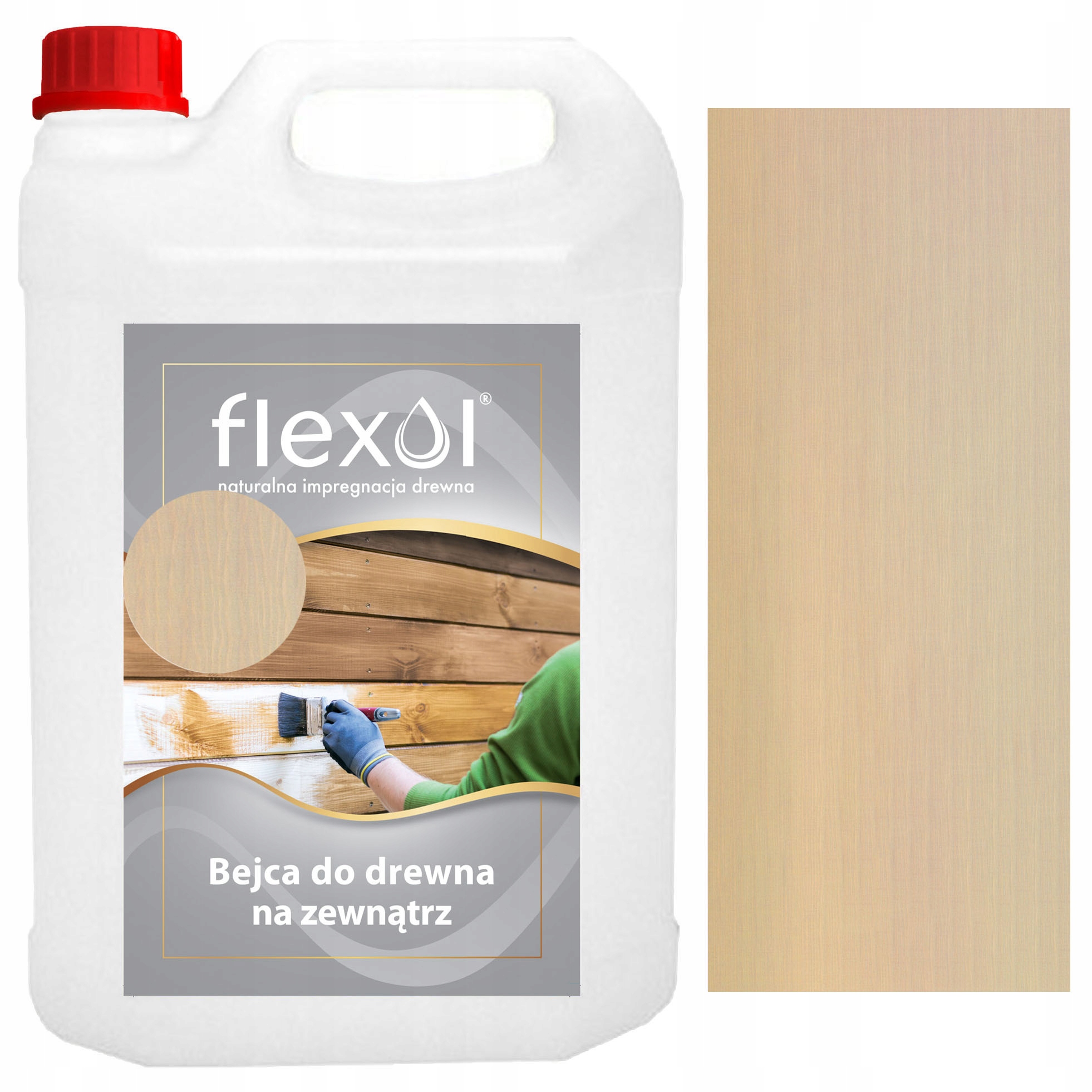 Vodní mořidlo barva Béžová vnější pro dřevo 4 L Flexol