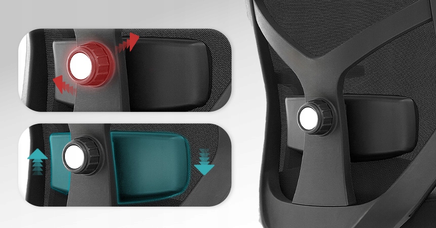 Fotel biurowy ergonomiczny obrotowy Hell's Chair HC- 1052 Czarny TKANINA Kolor obicia czarny