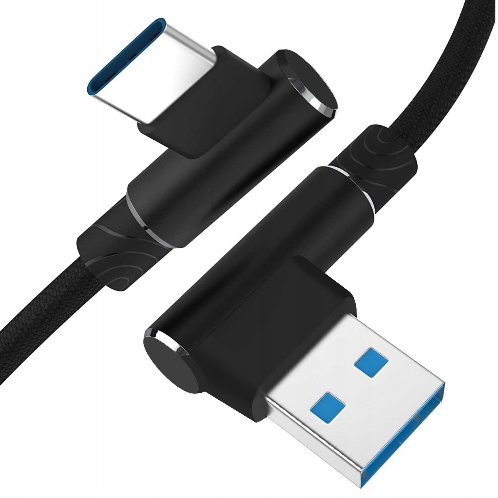 Kabel 2M Typ-c Kątowy 90° Szybkie Ładowanie Qc 3.0