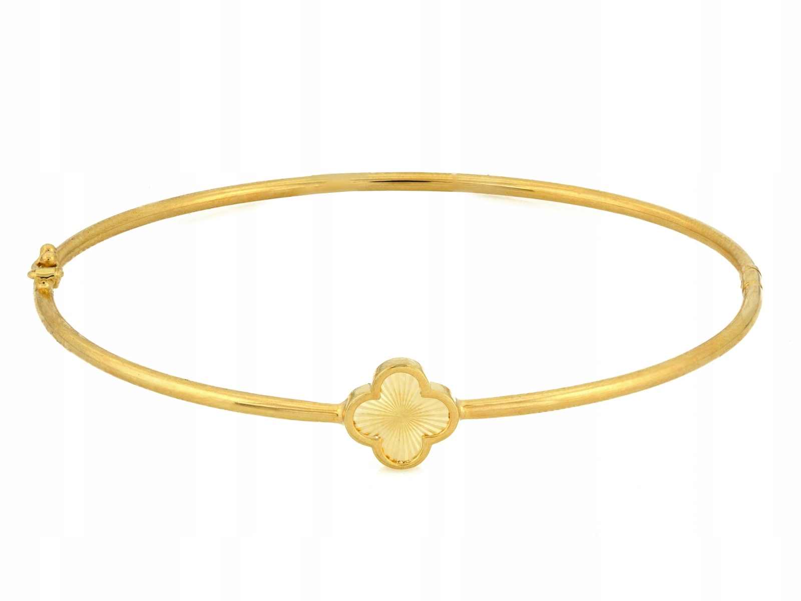 Zlatý pevný náramek 585 frézovaný květ r17 Květinka 2.56 g