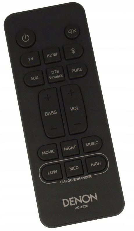 Dálkový Ovladač Denon Originální RC-1230 RC-1236 DHT-S216 DHT-S216H černý