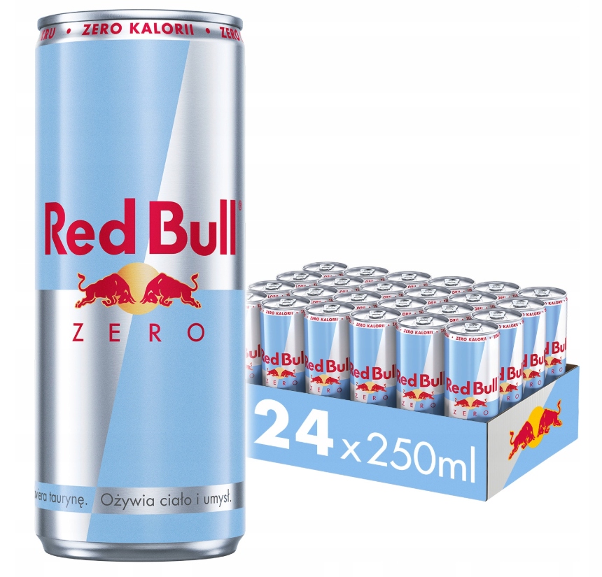Red Bull Napój Energetyczny Zero Bez Cukru 24X250ML Zestaw