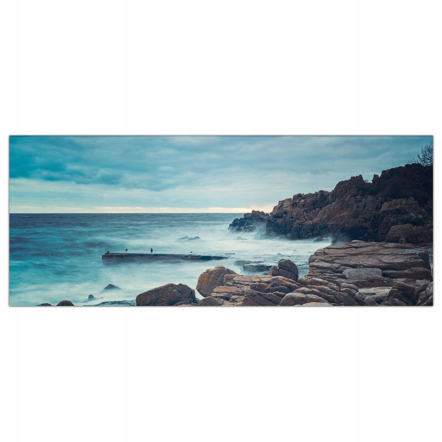 Pobrežie Ocean Skaly 125x50 Sklenené panely kuchyňa