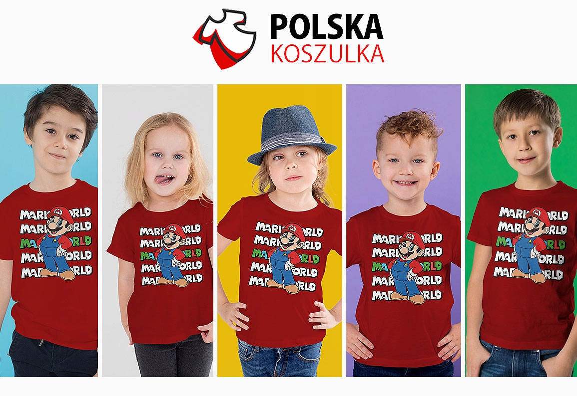 ZESTAW 3W1 KOSZULKA DLA DZIECI TATUAŻE NAKLEJKI SUPER MARIO BROS 152 JAKOŚĆ Rodzaj gadżetu filmowy gamingowy książkowy, komiksowy muzyczny