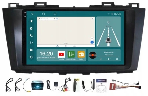 Rádio Navigace Mazda 5 2011-2015 Gps Wifi Carplay Android 8/256 Gb Sim